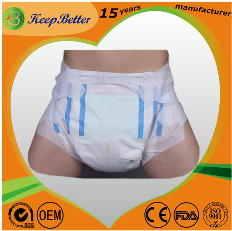 Japan Korea Hot Sale S Cut Hook & Loop Adult Diaper Disposable for