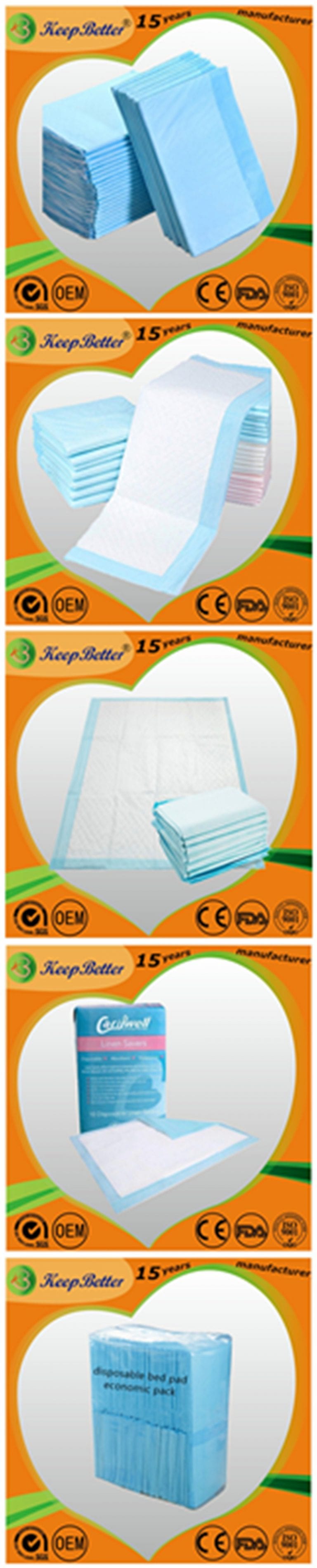 Super Absorbent Medical Disposable Adult Chux/Chucks Bed Underpads for